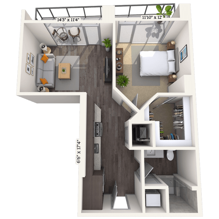 Floorplan image of unit 1316