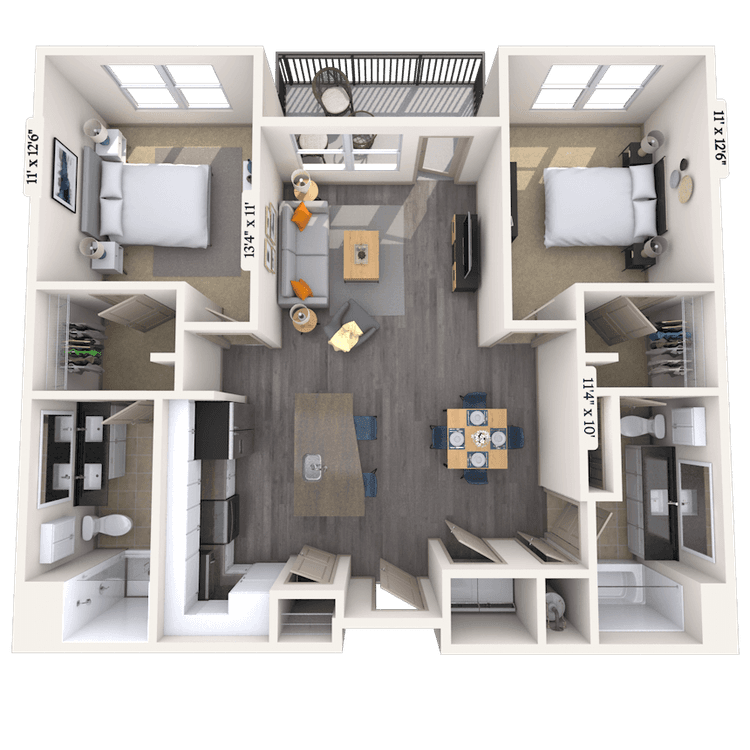 Floorplan image of unit 282