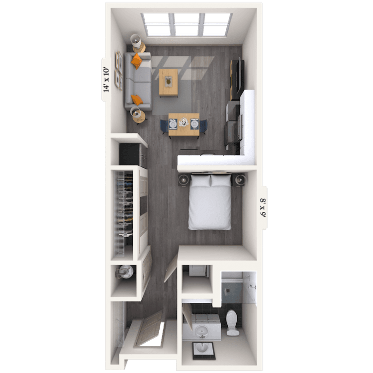 Floorplan image of unit 413