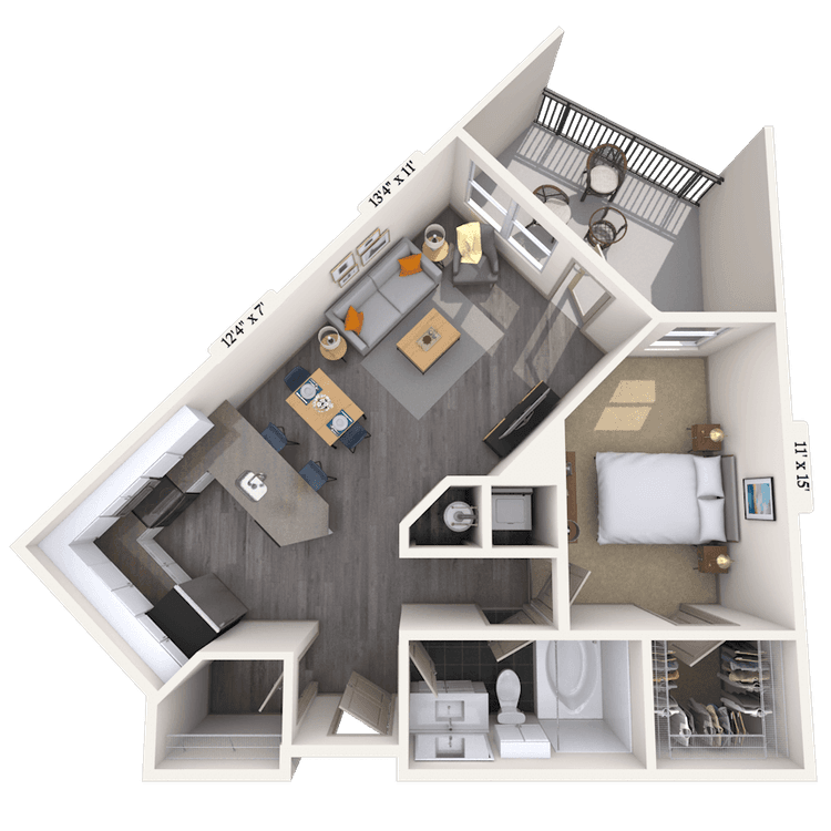 Floorplan image of unit 569