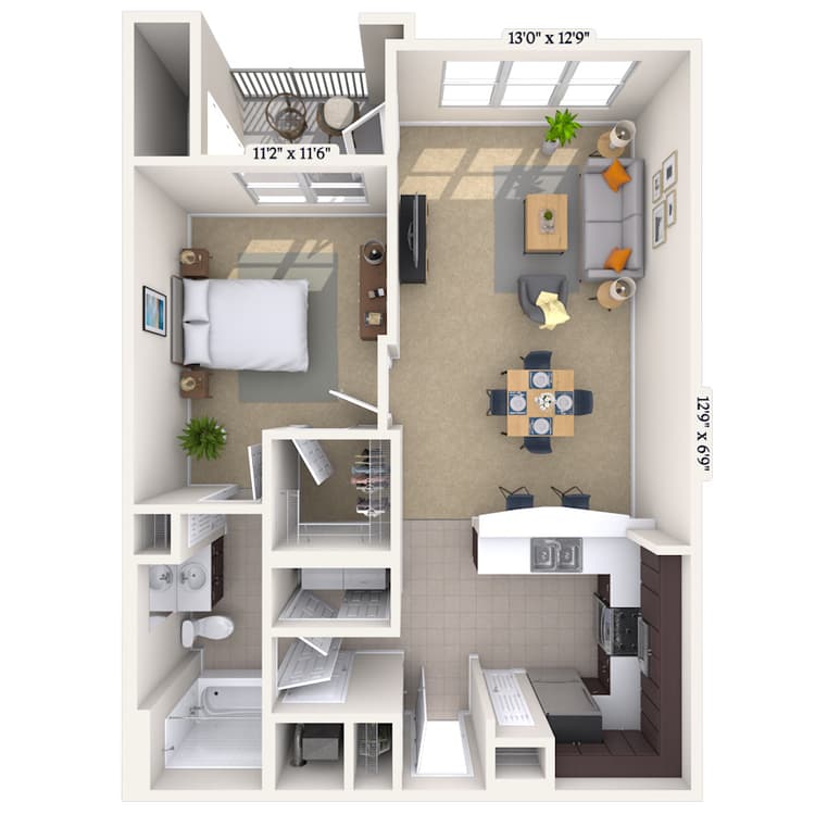 Floorplan image of unit 021617