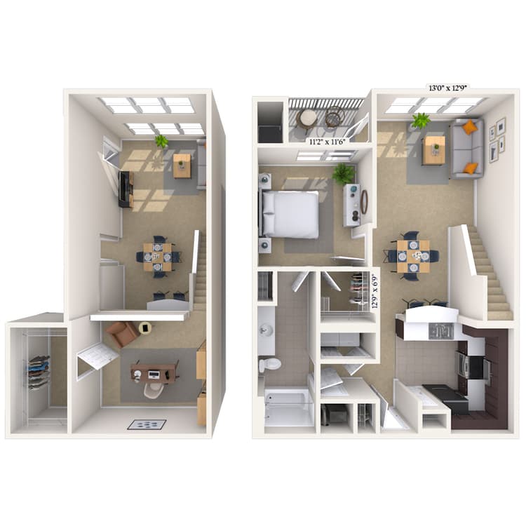 Floorplan image of unit 032714
