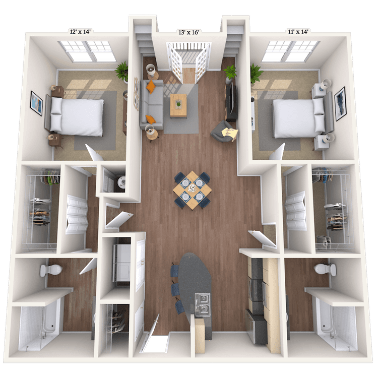 Floorplan image of unit 01442