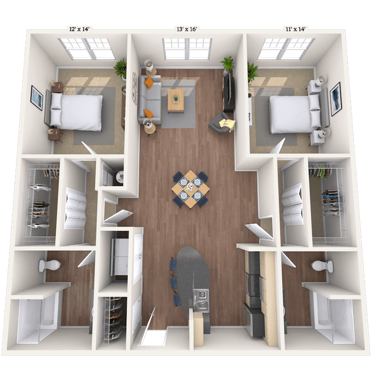 Floorplan image of unit 01427