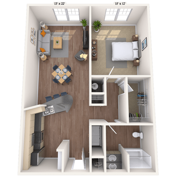 Floorplan image of unit 01102