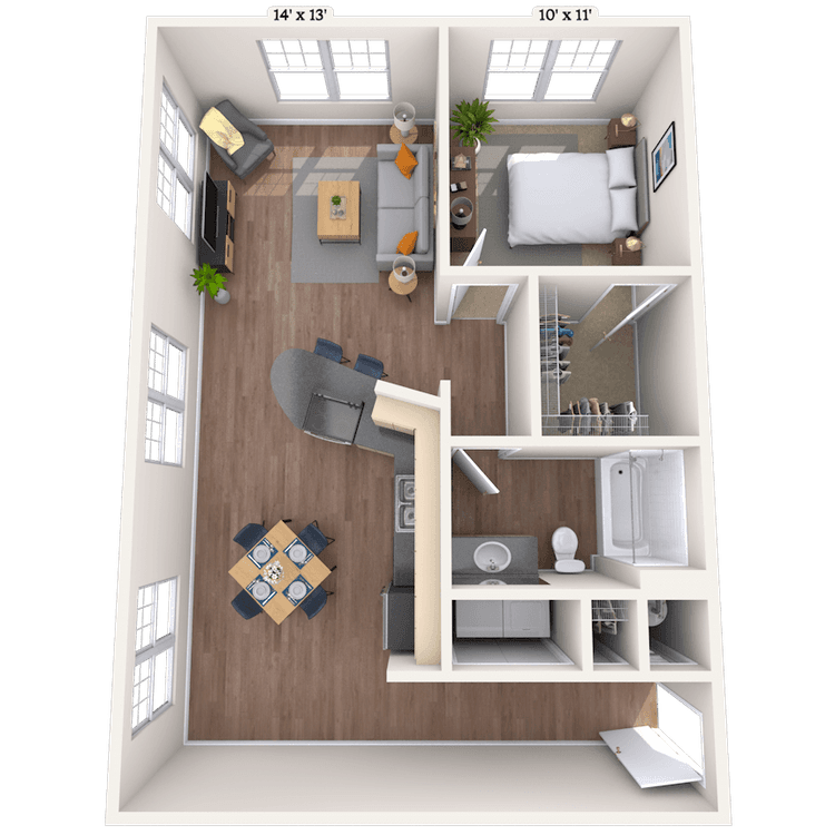 Floorplan image of unit 01316