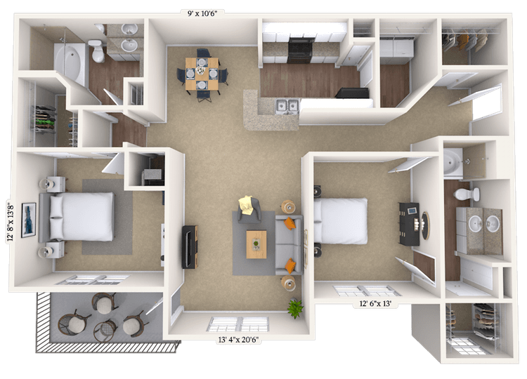 Floorplan image of unit 01322