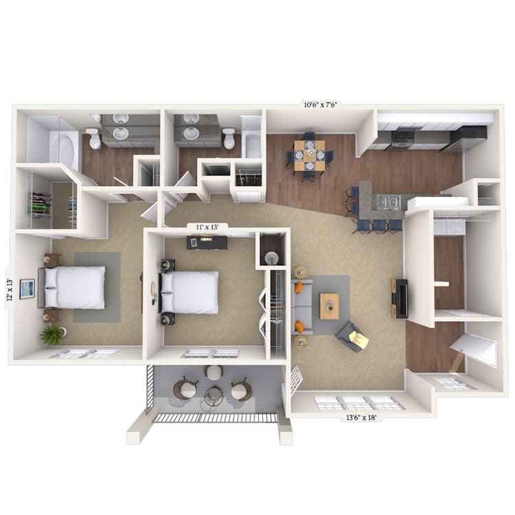 Floorplan image of unit 01813