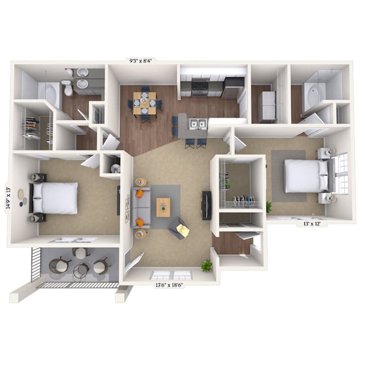 Floorplan image of unit 01514