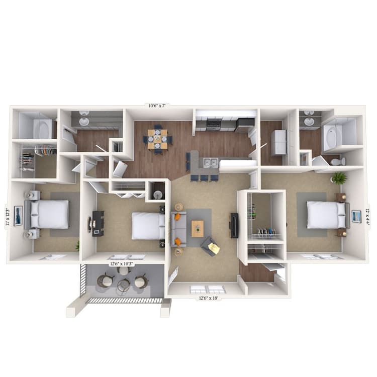 Floorplan image of unit 01622
