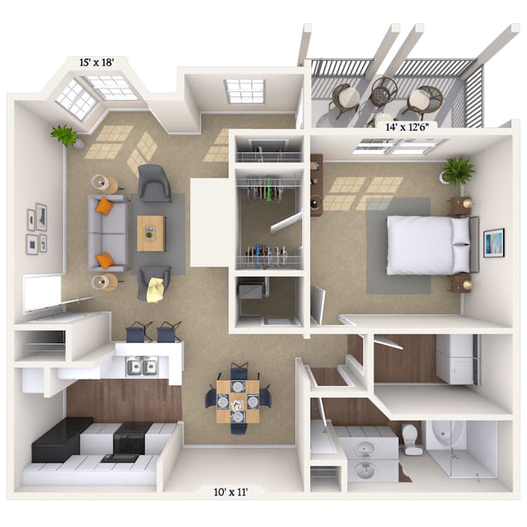 Floorplan image of unit 01713