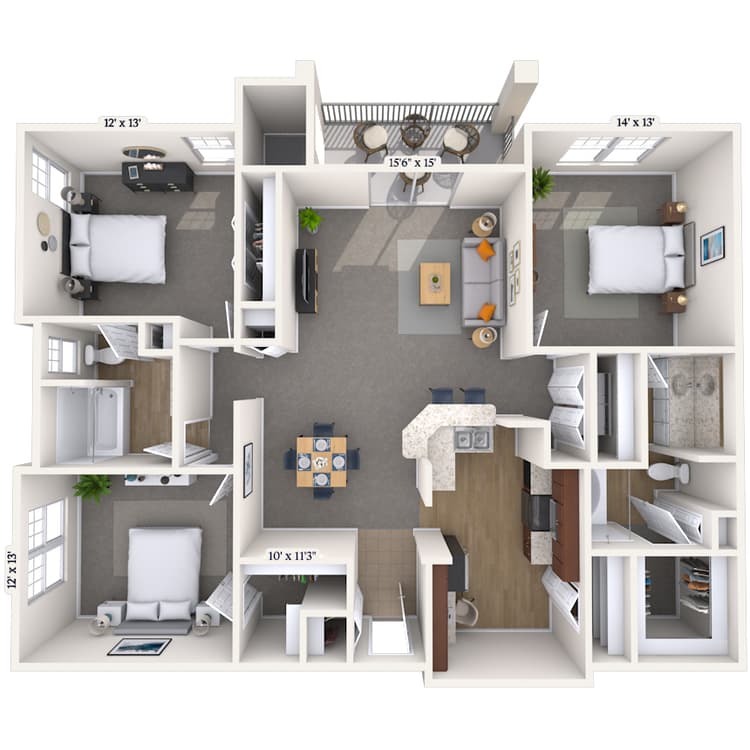 Floorplan image of unit 06613