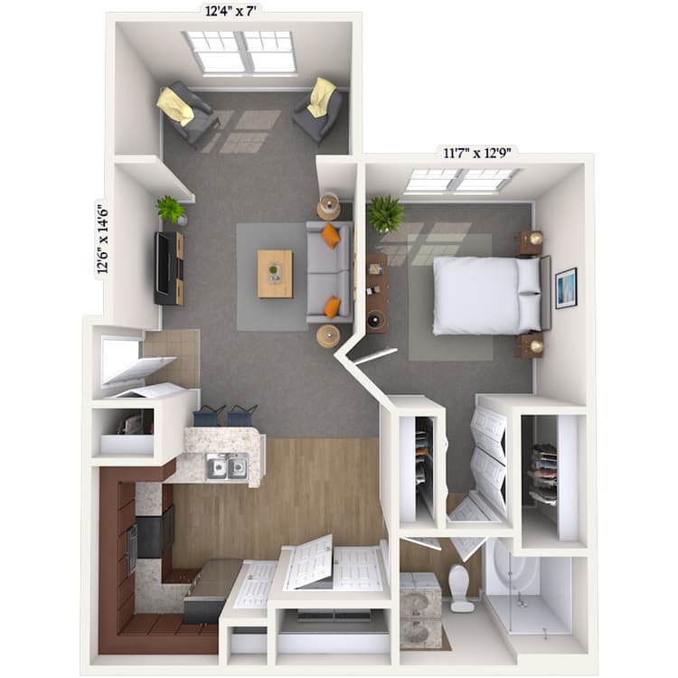 Floorplan image of unit 07713
