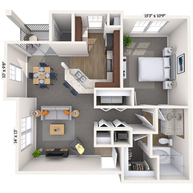 Floorplan image of unit 131320