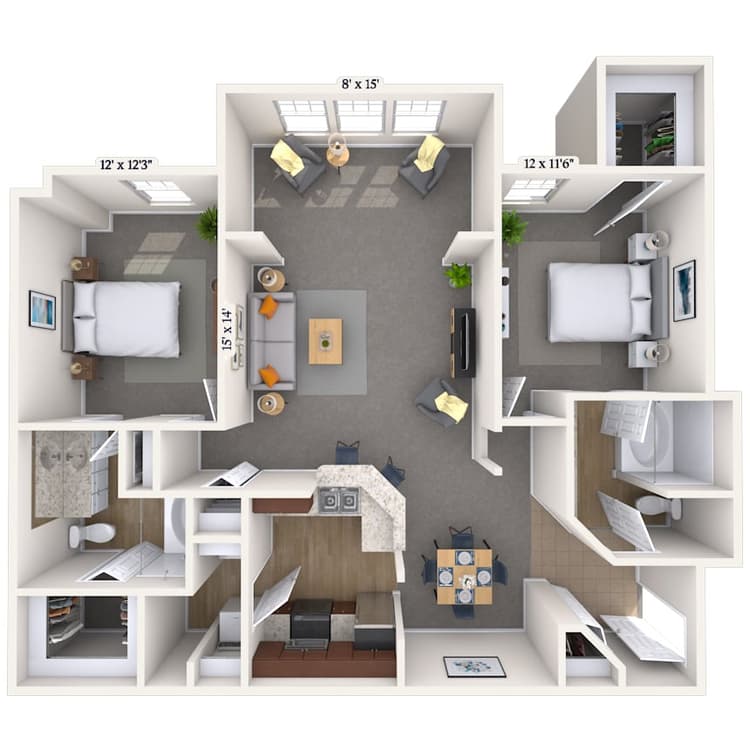 Floorplan image of unit 141411