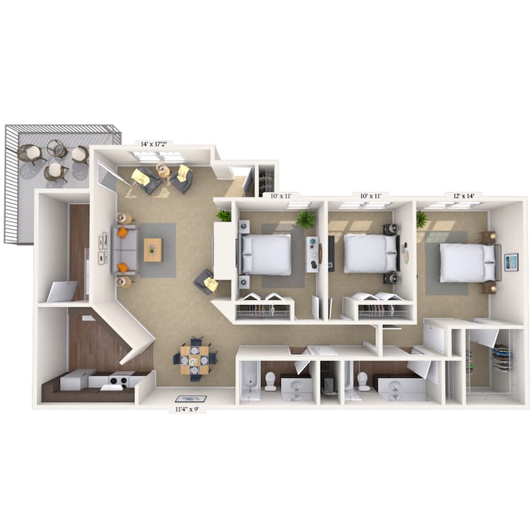 Floorplan image of unit 014212