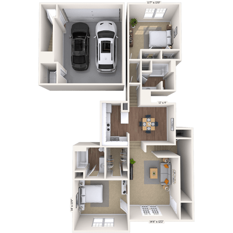Floorplan image of unit 111101