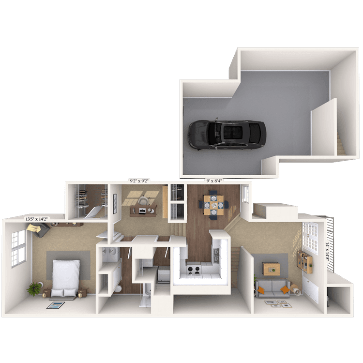 Floorplan image of unit 141412