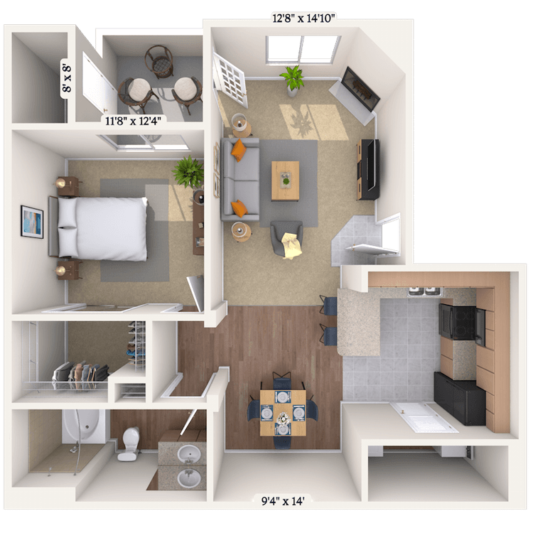 Floorplan image of unit 101030