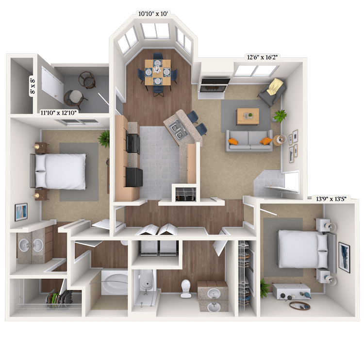 Floorplan image of unit 101095