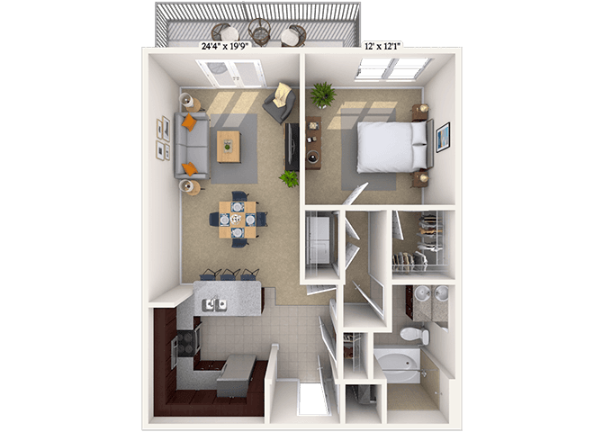 Floorplan image of unit 06-3458