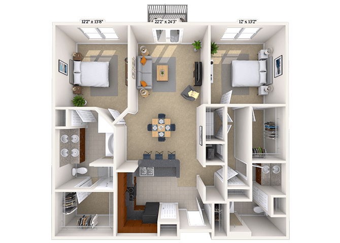 Floorplan image of unit 02-2118