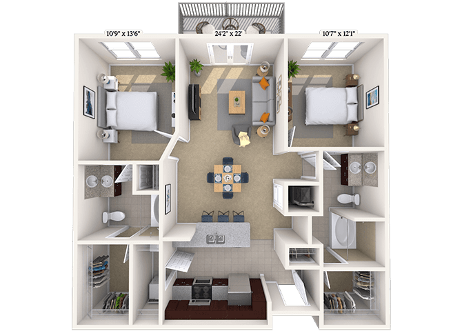 Floorplan image of unit 06-1101