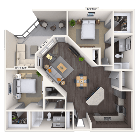 Floorplan image of unit 1410