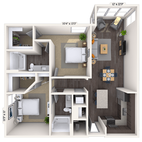 Floorplan image of unit 1429