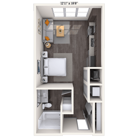 Floorplan image of unit 2306