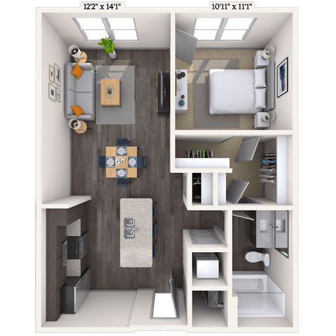 Floorplan image of unit 2308