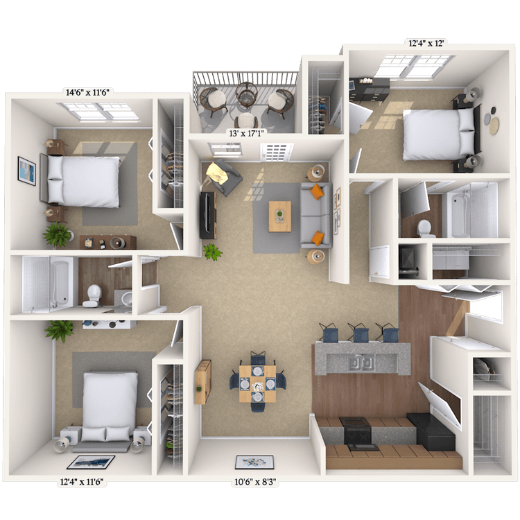Floorplan image of unit 262612