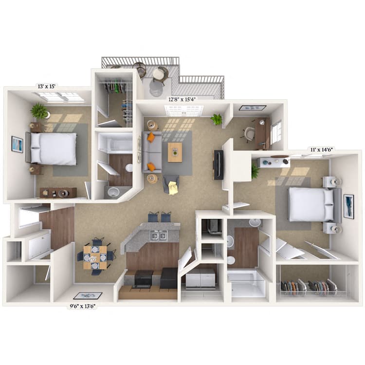 Floorplan image of unit 101018
