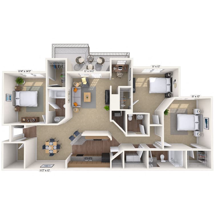 Floorplan image of unit 121209