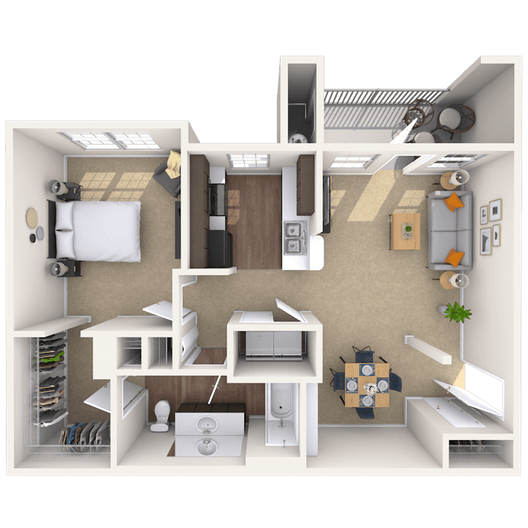 Floorplan image of unit 077303