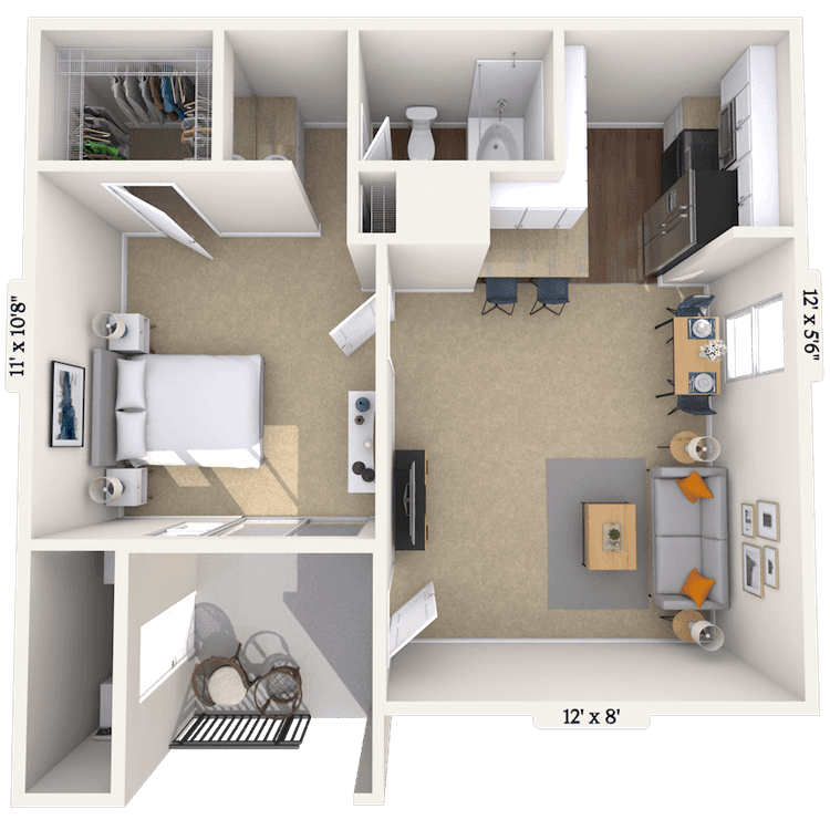 Floorplan image of unit 101056