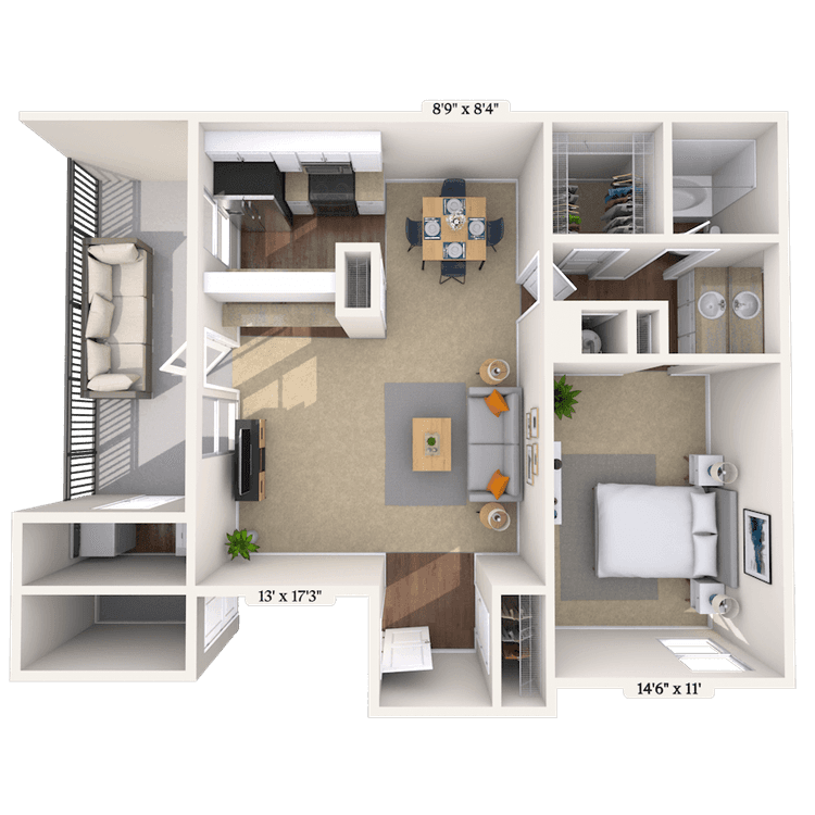 Floorplan image of unit 101071