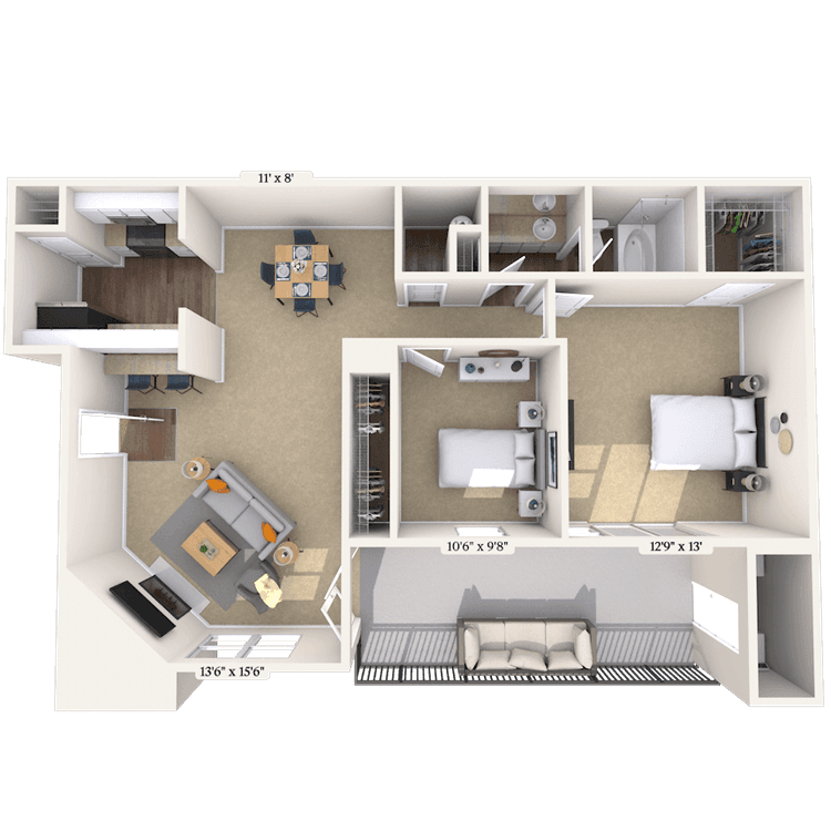 Floorplan image of unit 111113