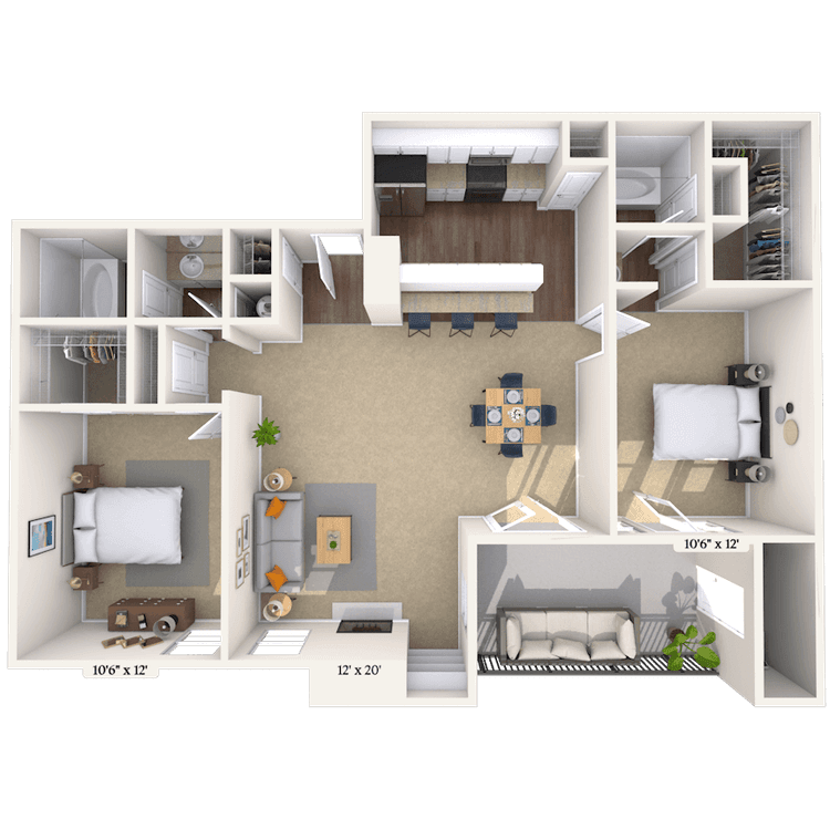 Floorplan image of unit 111153