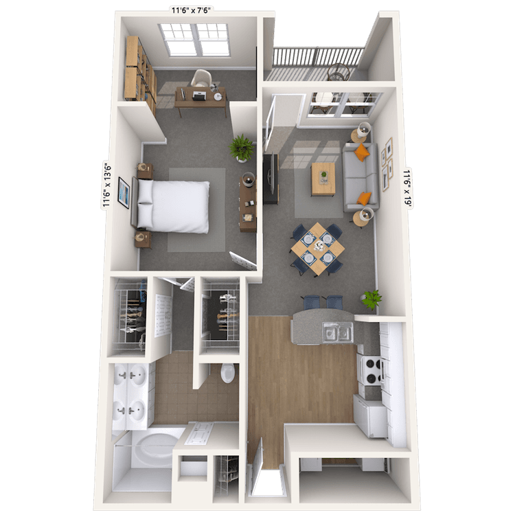 Floorplan image of unit 01250
