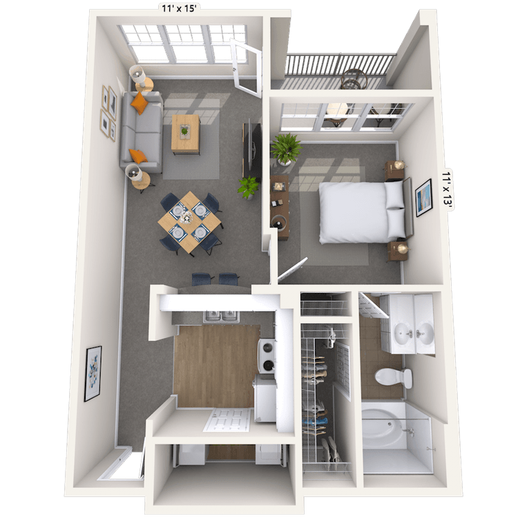 Floorplan image of unit 01258