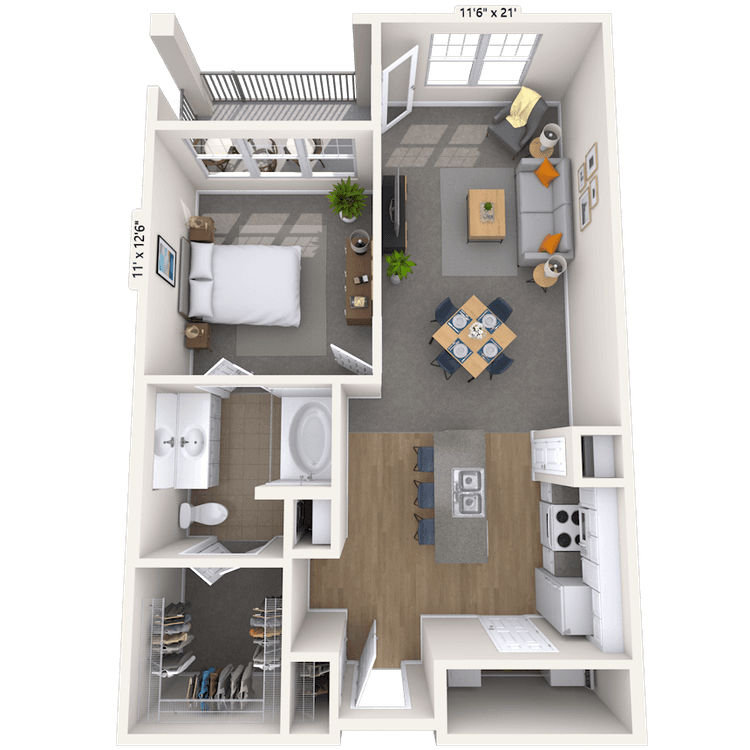 Floorplan image of unit 01264