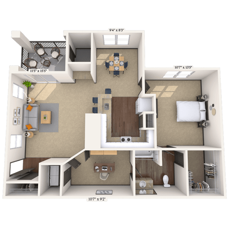 Floorplan image of unit 111117