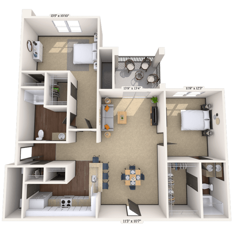 Floorplan image of unit 4424