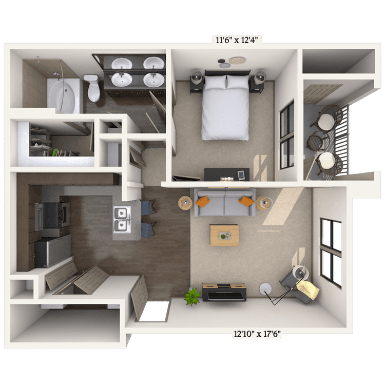 Floorplan image of unit 05105