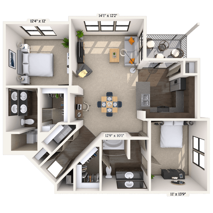 Floorplan image of unit 06201