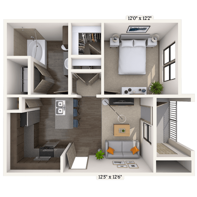 Floorplan image of unit 04303