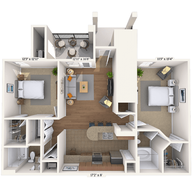 Floorplan image of unit 0106102