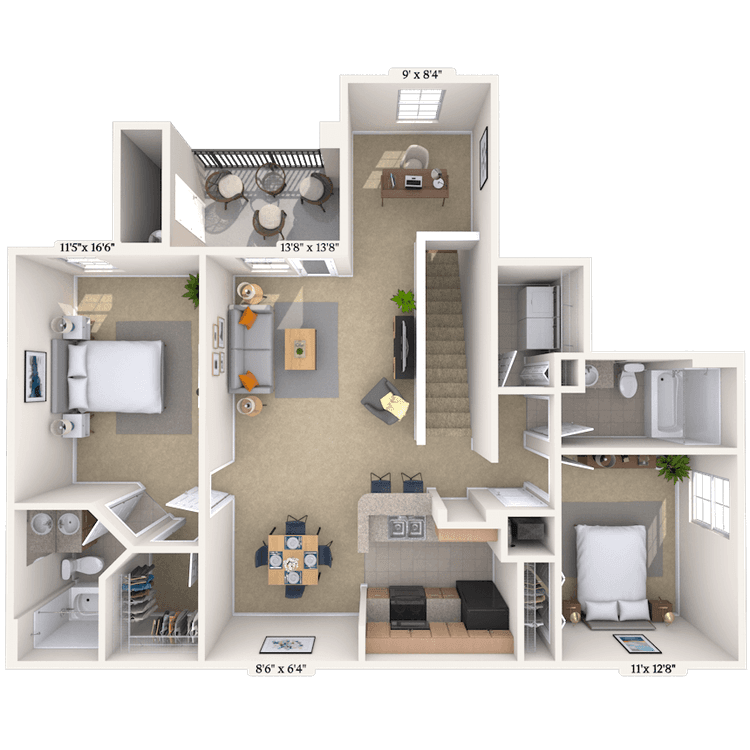 Floorplan image of unit 027123