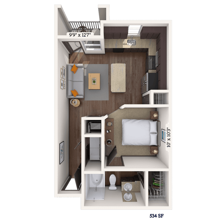 Floorplan image of unit II 13203